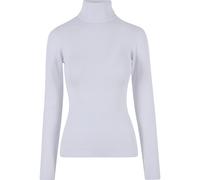Sweatshirt URBAN CLASSICS "Urban Classics Damen Ladies Knitted Turtleneck Sweater", Damen, Gr. 3XL, weiß, 70% Viskose, 30% Polyamid, unifarben, slim fit, herzförmiger Ausschnitt, Sweatshirts Sweatshir