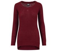 Urban Classics Langer Damen-Pullover mit weitem Ausschnitt, Rot - Rot (Burgundy 606), L