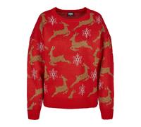 Urban Classics Ladies Oversized Christmas Sweater Frauen in Gr. XS in Rot