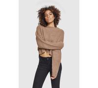Sweatshirt URBAN CLASSICS "Urban Classics Damen Ladies Wide Oversize Sweater", Damen, Gr. S, taupe, 100% Polyacryl, unifarben, Rundhals, Sweatshirts Sweatshirt (67190402-S) taupe