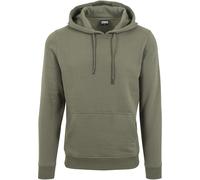 Sweatshirt URBAN CLASSICS "Urban Classics Herren Basic Sweat Hoody", Herren, Gr. S, olive, 63% Baumwolle, 37% Polyester, unifarben, Rundhals, Sweatshirts Sweatshirt (18675041-S) olive
