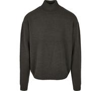 Sweatshirt URBAN CLASSICS "Urban Classics Herren Oversized Roll Neck Sweater", Herren, Gr. S, braun (schwarzbird), 85% Polyacryl, 13% Polyester, 2% Elasthan, unifarben, oversize, Rundhals, Sweatshirts