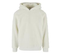 Sweatshirt URBAN CLASSICS "Urban Classics Herren Sherpa Hoody", Herren, Gr. S, weiß (sandweiß), 100% Polyester, unifarben, Rundhals, Sweatshirts Sweatshirt (65802763-S) sandweiß