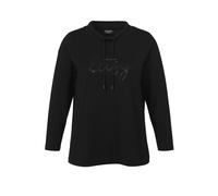 Sweatshirt VIA APPIA DUE "VIA APPIA DUE Sweatshirt", Damen, Gr. 46, schwarz, Obermaterial: 95% Viskose CV. 5% Elasthan EL., relaxed fit, Sweatshirts Sweatshirt, Große Größen (50303037-46) schwarz