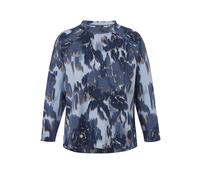 Sweatshirt VIA APPIA DUE "VIA APPIA DUE Sweatshirt", Damen, Gr. 48, bunt (bleu multicolor), Obermaterial: 48% Viskose CV. 47% Polyester PES. 5% Elasthan EL., geblümt, regular fit, ohne Ausschnitt, Swe