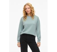 Sweatshirt VILA "VISANDY L/S SWEAT TOP - NOOS", Damen, Gr. M, blau surf, Sweatware, Obermaterial: 50% Viskose, 44% Polyester, 6% Elasthan, unifarben, regular fit normal, Rundhals, Sweatshirts Sweatshi