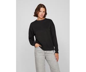 Sweatshirt VILA "VISANDY L/S SWEAT TOP - NOOS", Damen, Gr. XXL, schwarz, Sweatware, Obermaterial: 50% Viskose, 44% Polyester, 6% Elasthan, unifarben, regular fit normal, Rundhals, Sweatshirts Sweatshi