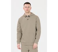 Sweatshirt VIRTUS "Taro", Herren, Gr. L, grün, grau, 78% Polyester, 17% Viskose, 5% Elasthan, unifarben, normal, ohne Ausschnitt, Sweatshirts Sweatshirt, mit kuscheliger, einstellbarer Kapuze (4798940