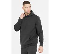 Sweatshirt VIRTUS "Taro", Herren, Gr. M, grau (dunkelgrau), 78% Polyester, 17% Viskose, 5% Elasthan, unifarben, normal, ohne Ausschnitt, Sweatshirts Sweatshirt, mit kuscheliger, einstellbarer Kapuze (