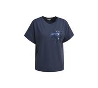 Sweatshirt w roundneck, oversized shoulders, cuffs Blau S