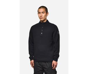 Sweatshirt WEEKEND OFFENDER "CASTILLOS WOOL RICH FUNNEL NECK SWEATER Herren", Herren, Gr. L, schwarz, Strick, 80% WOLLE, 20% NYLON, normal, Rundhals, Sweatshirts Sweatshirt, Pullover Herren, leichter