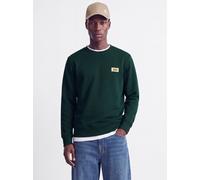 JACK & JONES Sweatshirt mit Label-Print Modell 'RUSH' in Dunkelgruen, Größe XXL