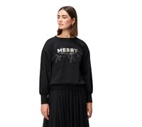 Sweatshirt ZERO "Damen", Damen, Gr. 38, patch schwarzcream, Sweatware, Obermaterial: 60% Baumwolle, 40% Polyester. Besatz: 63% Polyacryl, 37% Polyamid. Füllung: . Ärmelfutter: 63% Polyacryl, 37% Polya