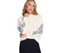 Sweatshirt ZERO "Damen mit Aufdruck", Damen, Gr. 42, patch creamblau, Sweatware, Obermaterial: 60% Baumwolle, 40% Polyester, bedruckt, figurumspielend normal, Rundhals, weit Bündchen, Sweatshirts Swea