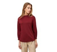 Sweatshirt ZERO "Damen mit Dreiviertelärmeln", Damen, Gr. 38, cabernet, Sweatware, Obermaterial: 49% Polyester, 46% Viskose, 5% Elasthan, unifarben, figurumspielend hüftbedeckend, weit elastischer Bun