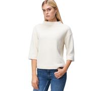 Sweatshirt ZERO "Damen Sweatshirt mit Fischgrätmuster", Damen, Gr. 40, beigecream, Sweatware, Obermaterial: 50% Polyamid, 48% Polyester, 2% Elastan. Ärmelfutter: ohne Futter., figurumspielend hüftbede