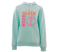 Sweatshirt ZWILLINGSHERZ, Damen, Gr. L/XL (L/XL), grün (hellgrün), Sweatware, Obermaterial: 80% Baumwolle, 20% Polyester, bestickt, unifarben, normal hüftbedeckend, ohne Ausschnitt, Sweatshirts Sweats