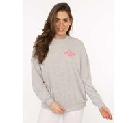 Zwillingsherz Sweatshirt "Feel Good Club" in Grau - Größe S/M | Damen Sweatshirts Jacken