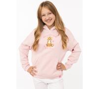 Sweatshirt ZWILLINGSHERZ "Wild and Cute", Mädchen, Gr. 134/140, blush, Sweatware, Obermaterial: 50% Baumwolle, 50% Polyester, Sweatshirts Sweatshirt, Statement Schriftzug und Leopard, Kapuze, Kängurut
