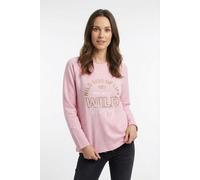 Zwillingsherz Longsleeve "Wild Side Of Life" in Rosa - 66% | Größe L/XL | Damen Tops
