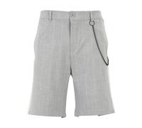 Sweatshorts 2Y PREMIUM "2Y Premium 2Y Wide Pinstripe Shorts", Herren, Gr. XL, US-Größen, grau, 70% Baumwolle, 27% Polyester, 3% Elasthan, gestreift, normal, Hosen Sweatshorts (69835412-XL) grau