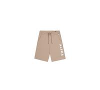 Sweatshorts ALPHA INDUSTRIES "Alpha Jersey Short", Herren, Gr. S, Normalgrößen, beige (vintage sand), Obermaterial: 100% Baumwolle, Hosen Sweatshorts (20641764-S) vintage sand