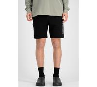 Sweatshorts ALPHA INDUSTRIES "Alpha PP Short", Herren, Gr. 3XL, N-Gr, schwarz, Sweatware, Obermaterial: 80% Baumwolle, 20% Polyester, bedruckt, regular fit, Hosen Sweatshorts (68989424-XXXL)