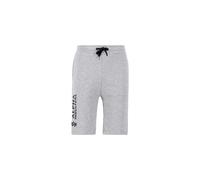 Sweatshorts ALPHA INDUSTRIES "Basic Short AI", Herren, Gr. S, Normalgrößen, grau (grau heather), Shell Fabric: 80% Cotton, 20% Polyester, Hosen Sweatshorts (21514140-S) grau heather