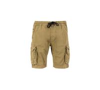 Sweatshorts ALPHA INDUSTRIES "Cotton Twill Jogger Short", Herren, Gr. M, Normalgrößen, grün (khaki), Obermaterial: 98% Baumwolle, 2% Elastan, Hosen Sweatshorts (85799856-M) khaki