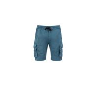 Sweatshorts ALPHA INDUSTRIES "Cotton Twill Jogger Short", Herren, Gr. XL, Normalgrößen, blau (vintage marine), Obermaterial: 98% Baumwolle, 2% Elastan, Hosen Sweatshorts (76874059-XL)