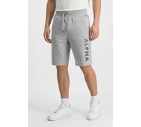 Shorts ALPHA INDUSTRIES "Alpha Jersey Short", Herren, Gr. M, Normalgrößen, grau (grau heather), Obermaterial: 100% Baumwolle, Hosen Shorts (31102953-M) grau heather