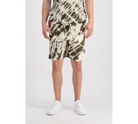 Sweatshorts ALPHA INDUSTRIES "Tie Dye Shorts", Herren, Gr. XL, Normalgrößen, grün (schwarz olive), Obermaterial: 80% Baumwolle, 20% Polyester, Hosen Sweatshorts (15502164-XL) schwarz olive