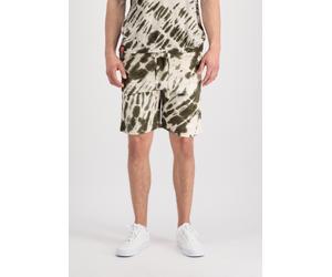 Sweatshorts ALPHA INDUSTRIES "Tie Dye Shorts", Herren, Gr. XL, Normalgrößen, grün (schwarz olive), Obermaterial: 80% Baumwolle, 20% Polyester, Hosen Sweatshorts (15502164-XL) schwarz olive