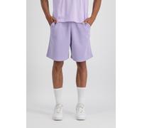 Sweatshorts ALPHA INDUSTRIES "Unisex EMB Short", Herren, Gr. S, Normalgrößen, lila (pale violet), Obermaterial: 80% Baumwolle, 20% Polyester, Hosen Sweatshorts (32526606-S) pale violet