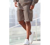 Sweatshorts AUTHENTIC LE JOGGER "kurze Sweathose", Herren, Gr. XL (56/58), N-Gr, braun (hellbraun), Sweatware, Obermaterial: 60% Baumwolle, 40% Polyester, unifarben, regular fit ca. Mitte Knie, Hosen