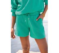 Sweatshorts BENCH. LOUNGEWEAR, Damen, Gr. 32/34, N-Gr, aqua, Sweatware, Obermaterial: 60% Baumwolle, 40% Polyester, unifarben, bequem kurz, Hosen Sweatshorts, mit seitlichen Taschen, Loungewear (58907
