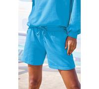 Sweatshorts BENCH. LOUNGEWEAR, Damen, Gr. 48/50, N-Gr, blau, Sweatware, Obermaterial: 60% Baumwolle, 40% Polyester, unifarben, bequem kurz, Hosen Sweatshorts, mit seitlichen Taschen, Loungewear, Topse