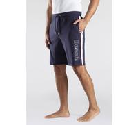 Sweatshorts BENCH. LOUNGEWEAR, Herren, Gr. 56/58 (XL), N-Gr, blau (navy, weiß), Sweatware, Obermaterial: 60% Baumwolle, 40% Polyester, unifarben mit Farbeinsatz, Basic, bequem ca. Mitte Knie, Hosen Sw