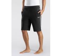 Sweatshorts BENCH. LOUNGEWEAR "kurze Relaxshort, Jogginghose", Herren, Gr. 3XL (64/66), N-Gr, schwarz, angeraute Sweatware, Obermaterial: 60% Baumwolle, 40% Polyester, unifarben mit Farbeinsatz, Basic