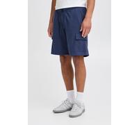 Sweatshorts BLEND "BHCarab", Herren, Gr. L, US-Größen, marineblaus, Sweatware, 58% Baumwolle, 42% Polyester, meliert, Basic, schmal normal, Hosen Sweatshorts, Lässige Cargo-Shorts mit Taschen (5280376