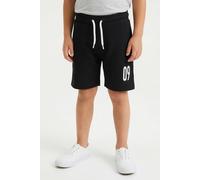 Sweatshorts BLUE SEVEN, Jungen, Gr. 98, N-Gr, schwarz, Sweatware, Obermaterial: 100% Polyester, bedruckt, unifarben, kniefrei, Hosen Sweatshorts (16802242-98) schwarz