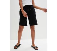 Sweatshorts BONPRIX, Damen, Gr. 56/58 (XXXL), N-Gr, schwarz, Sweatware, Obermaterial: 60% Baumwolle, 40% Polyester, loose fit, Hosen Sweatshorts, aus überwiegend Baumwolle, mit großem Taschen, lockere