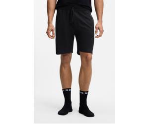 Sweatshorts BOSS "Authentic Shorts", Herren, Gr. M, N-Gr, schwarz 004, Jersey, Obermaterial: 100% Baumwolle, unifarben, gerade ca. Mitte Knie, Hosen Sweatshorts (86957301-M) schwarz 004
