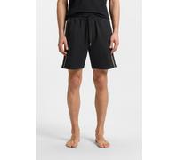 Sweatshorts BOSS "ICONIC", Herren, Gr. S, N-Gr, schwarz (schwarz 001), Obermaterial: 100% Baumwolle, casual, kniefrei, Hosen, mit Tunnelzug und Tape-Details (89748266-S) schwarz 001