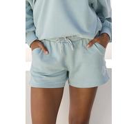 Sweatshorts BUFFALO, Damen, Gr. 40/42, N-Gr, grün (mint), Sweatware, Obermaterial: 60% Baumwolle, 40% Polyester, bedruckt, unifarben, bequem kurz, Hosen Sweatshorts, Loungeshorts mit seitlichen Tasche