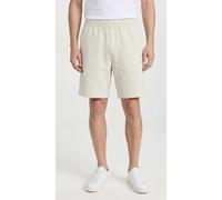 Sweatshorts CALVIN KLEIN JEANS, Herren, Gr. M, N-Gr, oatmeal, Sweatware, Obermaterial: 100% Baumwolle, unifarben, regular fit normal, Hosen Sweatshorts, Regular Fit, Logo-Badge, Seitentaschen (7188200