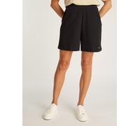 Sweatshorts CALVIN KLEIN JEANS "WOVEN LABEL SHORTS", Damen, Gr. XXS (32), N-Gr, schwarz, Sweatware, Obermaterial: 100% Baumwolle, unifarben, bequem kurz, Hosen Sweatshorts, mit Logo (81295027-XXS)