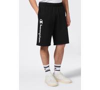 Sweatshorts CHAMPION "BASICS Terry Shorts Large Logo", Herren, Gr. M (48/50), N-Gr, schwarz (nbk, ns), Obermaterial: 55% Baumwolle, 45% Polyester, Hosen Sweatshorts (42015143-M) nbk, ns