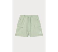 Sweatshorts CHAMPION, Damen, Gr. L (42/44), N-Gr, grün (cvs), Obermaterial: 70% Baumwolle, 30% Polyester, Hosen Sweatshorts, sportlicher Stil, für Freizeit, aus Baumwolle und Polyester (92860755-L)