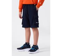 Sweatshorts CHAMPION "ICONS Shorts", Mädchen, Gr. L (152/158), N-Gr, blau (nny, ns), Obermaterial: 73% Baumwolle, 27% Polyester, Hosen Sweatshorts, mit Logodruck, aus Baumwolle und Polyester, auch in
